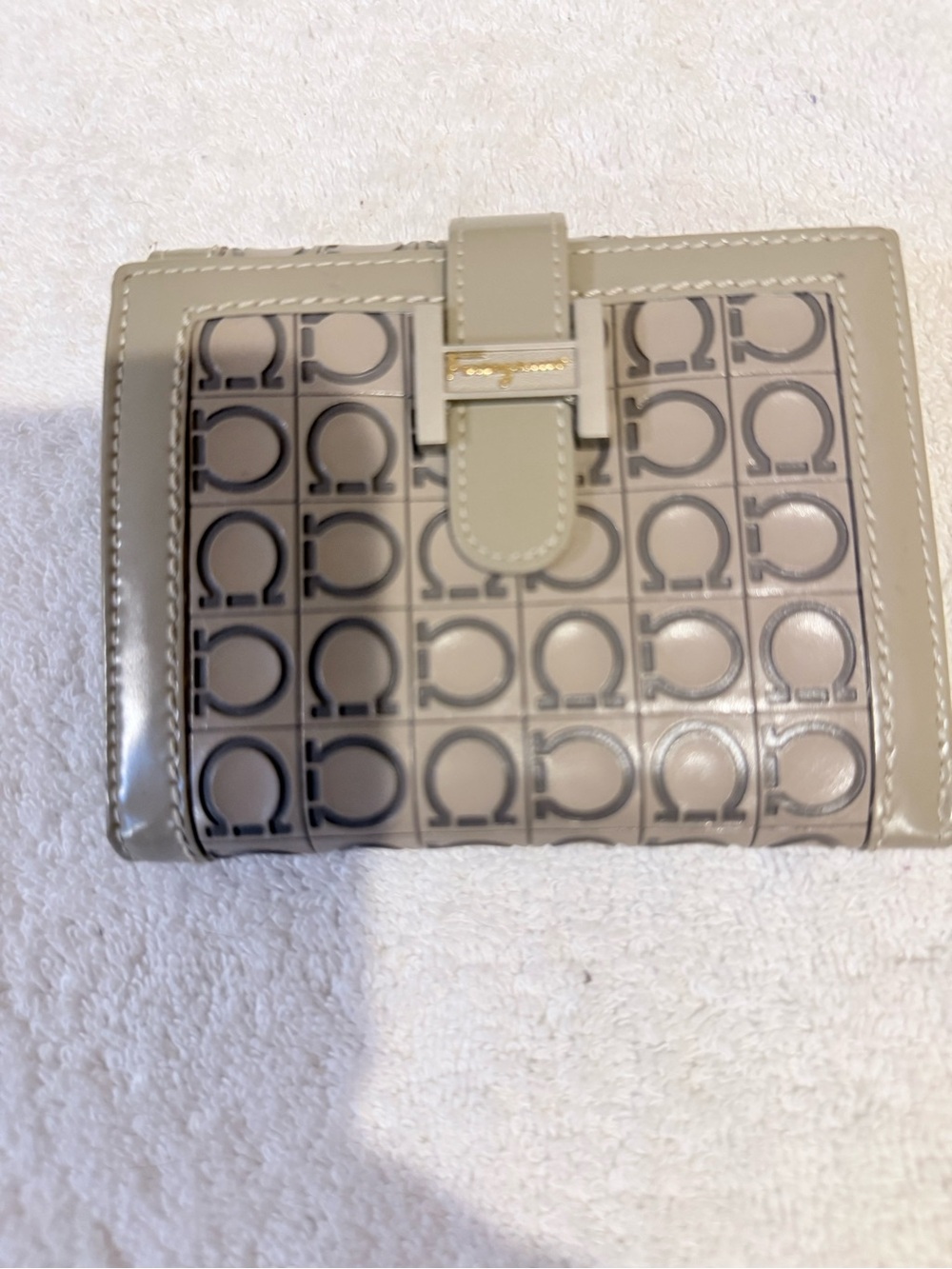Salvatore Ferragamo Taupe Logo-Print Women’s Wallet